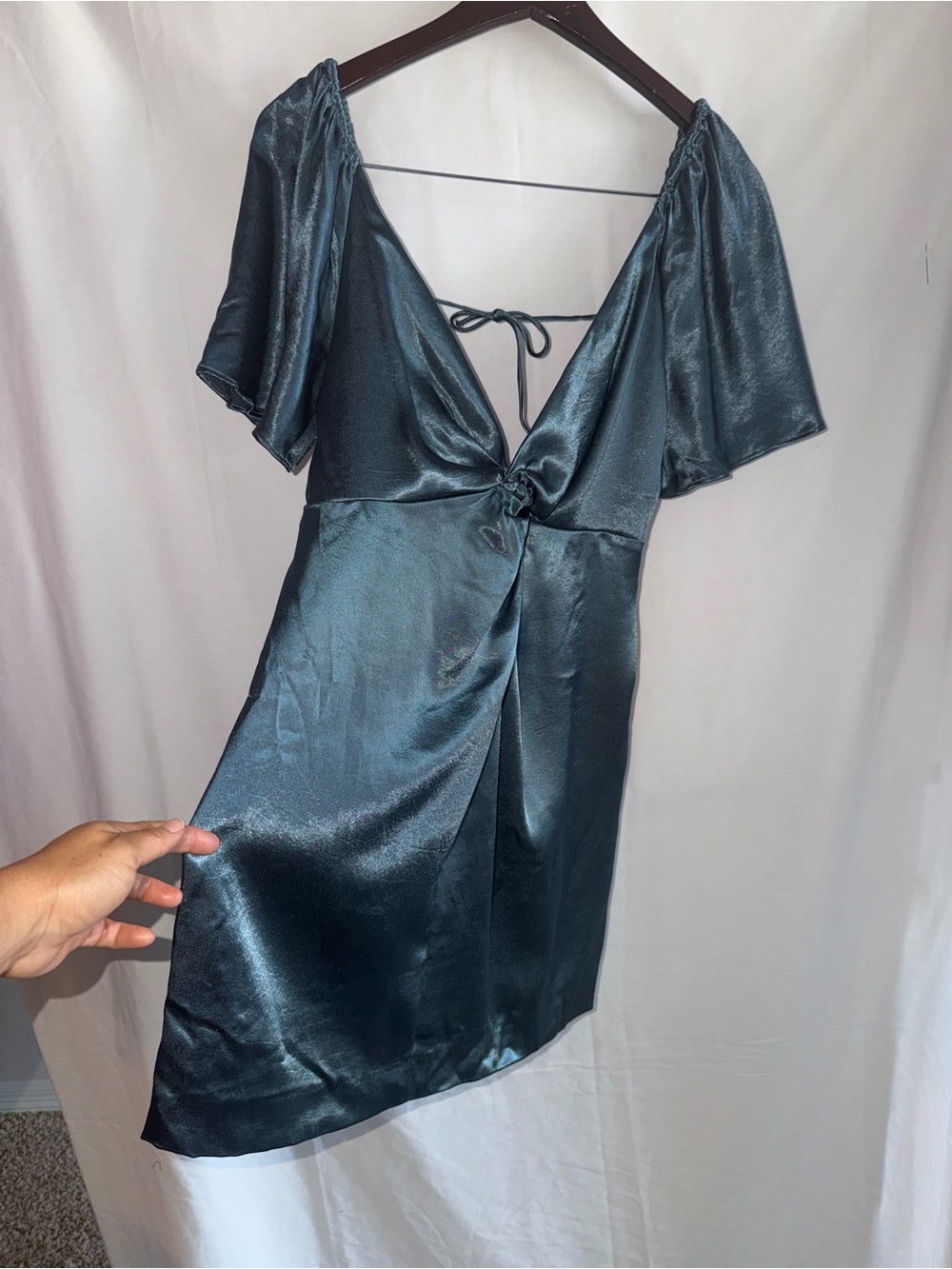 Free People Holly Mini Dress Size Medium green - Picture 3 of 10